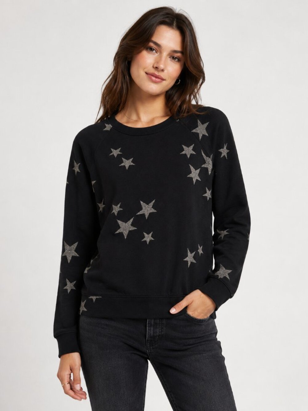 Buffalo David Bitton Black Star Print Sweatshirt XS